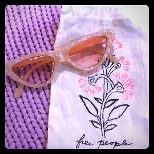 Free People Accessories - NWT Free People Sunglasses, Pearl, Cat Eye Shaped Free People Accessories - NWT Free People Sunglasses, Pearl, Cat Eye Shaped